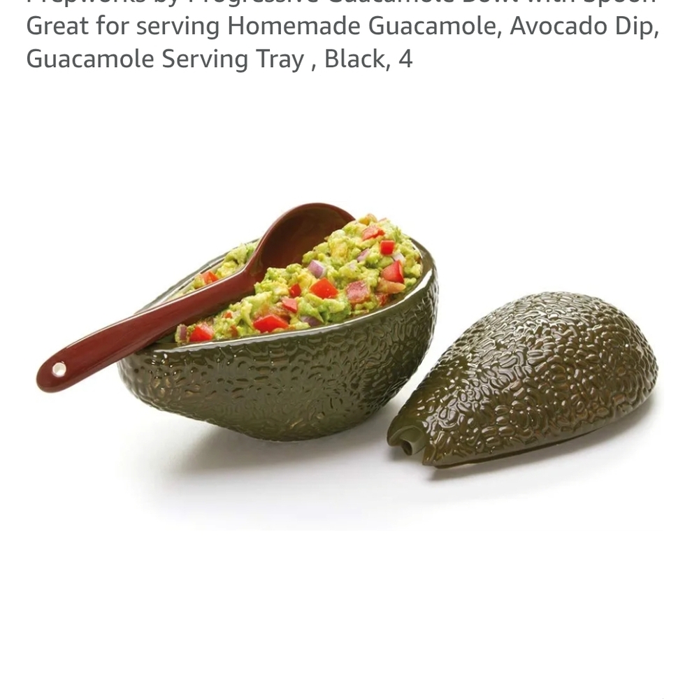 Guacamole Bowl with Spoon - Great for serving Homemade Guacamole, Avocado Dip - Picture 3 of 3